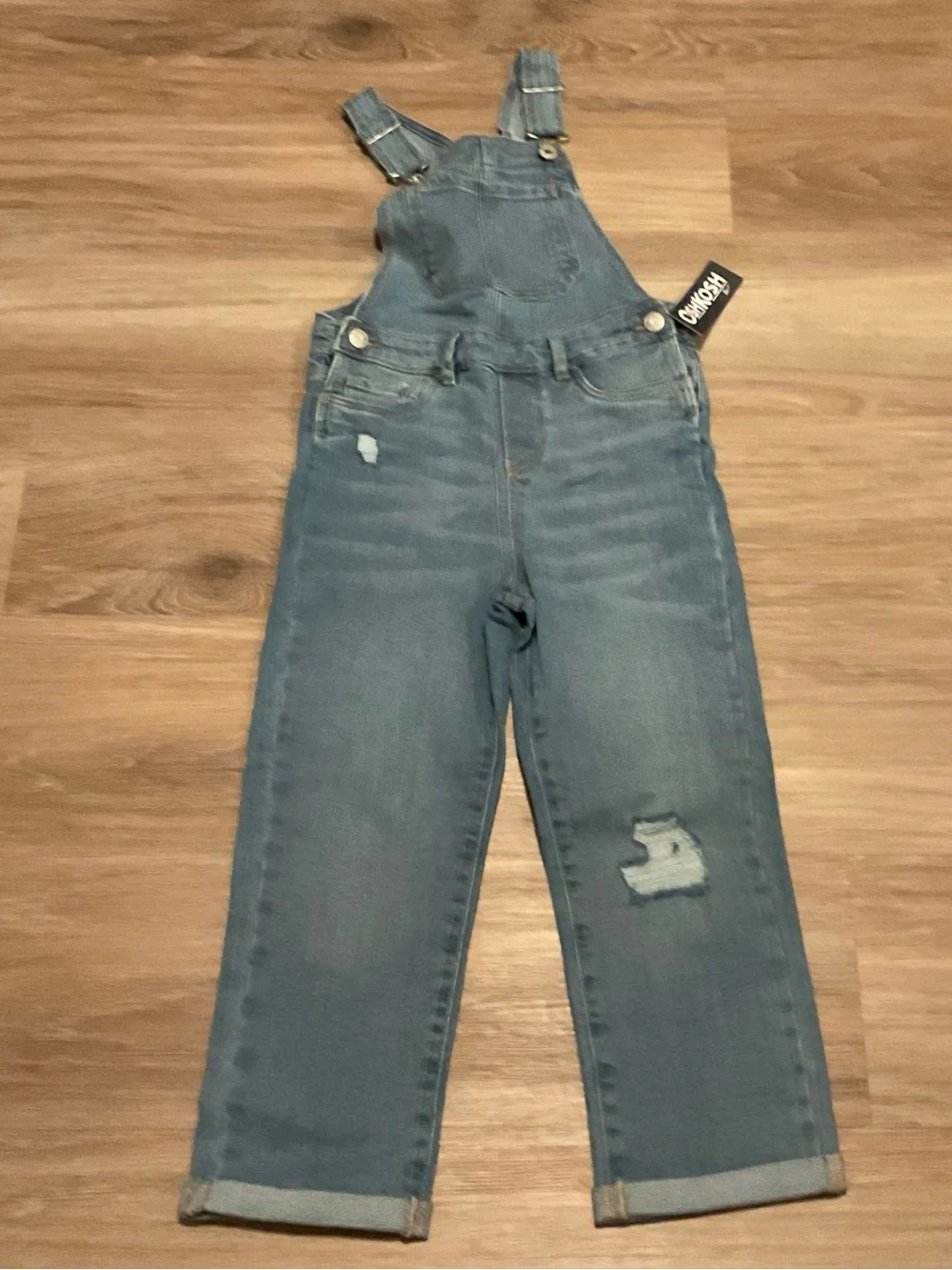 OshKosh B'gosh Light Blue Distressed Denim Overalls